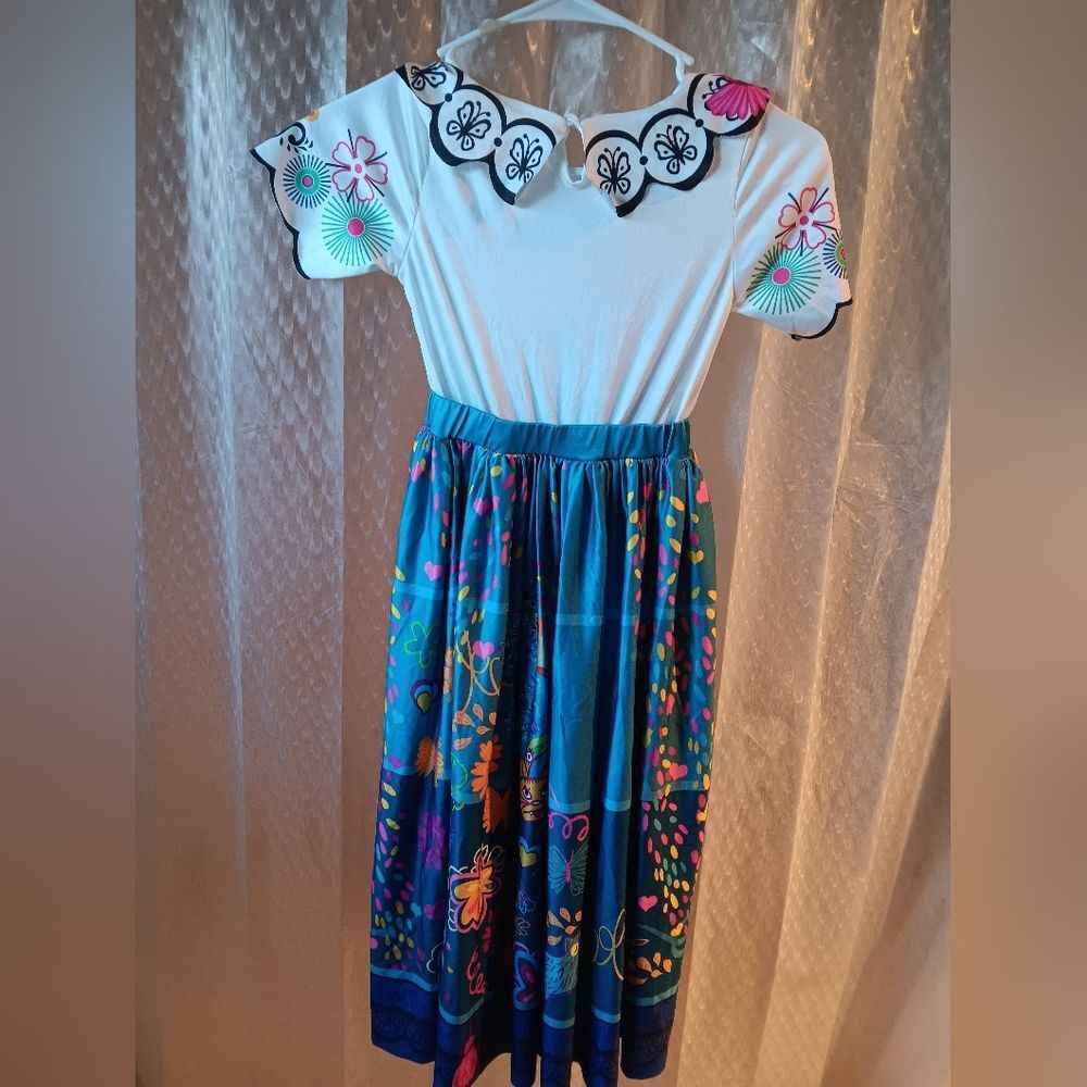 Disney Encanto Maribel Kids Blue Dress Up Costume Size 7-8 - Picture 8 of 12